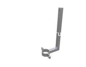 Кронштейн для светильника, нержавеющая сталь 150x80 мм + хомут